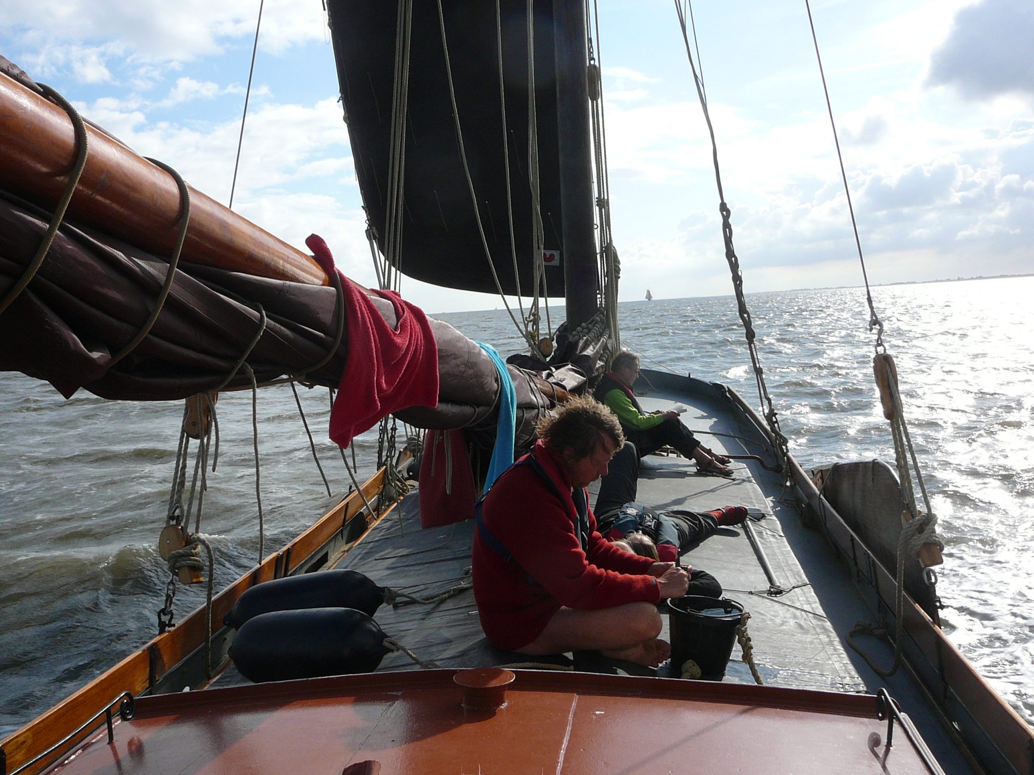 Aan de wind op nieuwe fok