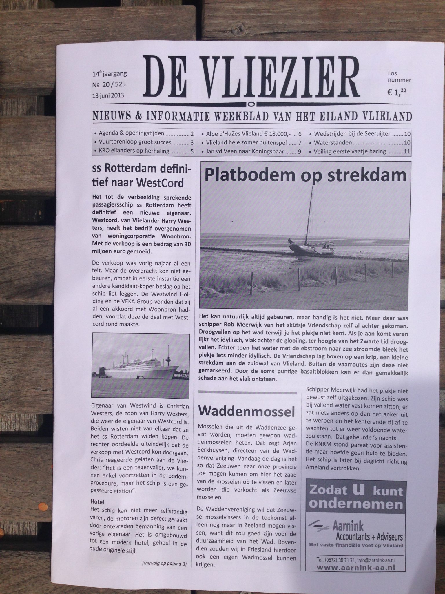 13 Jun 2013 Voorpagina de Vliezier